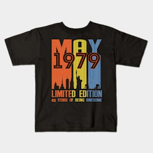 May 1979 Limited Edition 45 Years Of Being Awesome Kids T-Shirt